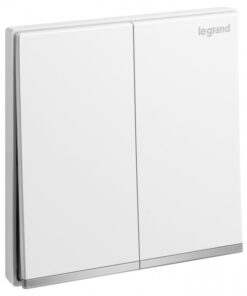 Bộ công tắc đôi 2 chiều 16AX 250V~, Màu trắng tuyết, Galion, 282403