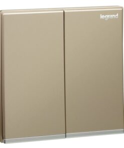 Bộ công tắc đôi 2 chiều 16AX 250V~, Màu vàng champagne, Galion, 282403-C2