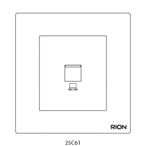 Bộ ổ cắm mạng đơn Cat6e Màu trắng, Elegant, 25C61