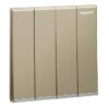 Bộ công tắc bốn 1 chiều 16AX 250V~, Màu vàng champagne, Galion, 282406-C2