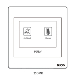 Bộ nút nhấn hiển thị DND & MUP 1A 220V~ Màu trắng, Elegant, 25DMR
