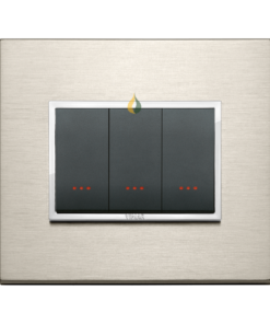 Bộ ba công tắc 1 chiều 16AX 250v~ Vimar EIKON EVO 21653.04