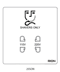Bộ ổ cắm rao cạo râu 110-220V~ Màu trắng, Elegant, 25SON